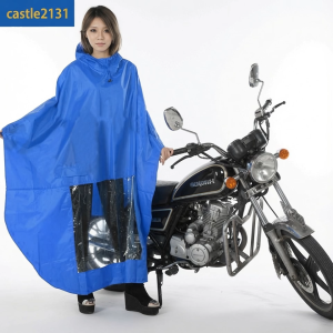 Motorcycle Raincoat with Motor Head Cover Waterproof Breathable Heavy Duty Rain Suit for Men Women Riding Rain Gear Durable Hooded Poncho for Motorcycle Bike Cycling Outdoor Travel Free Size