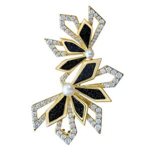 Eternelle | แหวน Eternelle รุ่น Black Knight ดีไซน์หรูหรา สไตล์ยุโรป ดอกไม้ผสมโลหะผสม เครื่องประดับแฟชั่นสำหรับผู้หญิง