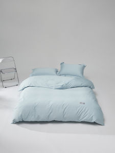 Classy Hotel Style 100 Long-Staple Cotton Four-Piece Set All Cotton Pure Cotton Satin Bedding Bare Sleeping Bed Sheet Fitted Sheet