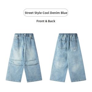 MUCMUKN | Stylish Washed Double Pleat Soft Straight Jeans Boys