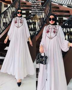 COD!! NEW READY MAXI DRESS JUMBO KEMBANG DESA SALUR KATUN BORDIR BY SHR SIAP KIRIM