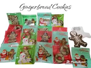 [Pre Order 7 days] Gingerbread Boy & Girl with All Natural Colour Royal Icing Decoration M Size 2pcs in Christmas Theme Bag