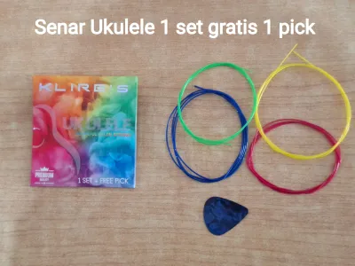 Senar ukulele warna warni 1 set gratis 1 pick