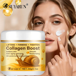 SUYARUN Collagen Boost Cream Snail Secretion & Retinol Anti-Aging Brightening Moisturizing Revitalizing Skin Care.