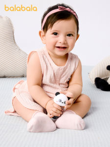 balabala Newborn Romper Baby Bodysuit Summer Two-Piece Crawling Set 2025