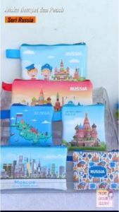 Russia Dompet Landmark Souvenir Suvenir Oleh Oleh Mini Wallet Negara Dompet Panjang Pouch Mouse Pad Rusia