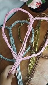 Korean Rattan Heart - Kayu Rotan Love - Acc Rangkai Bunga LL015