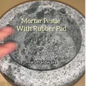 RAYACO Mortar & Pestle With Non-Slip pad | Guacamole Salsa Maker | Lesung Batu | Lumbang Alu | Tumbuk chili Granite Mortar and Pestle / Lesung Batu / Kitchenware / Cookware ( Nature Granite Stone ) - Lazada