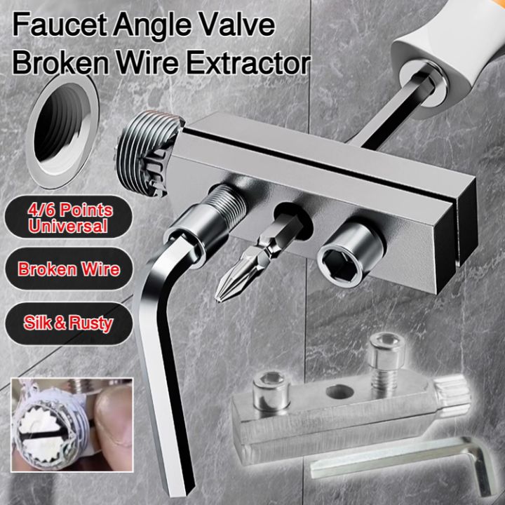 Faucet Angle Valve Broken Wire Extractor Thread Pipe Head Screw Remover ...