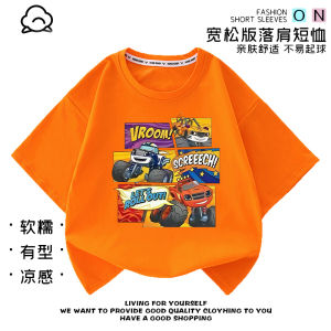 Áo Thun Trẻ Em Họa Tiết Xe Máy Màu Đỏ Mùa Hè Phong Cách Hàn Quốc Tay Ngắn Cotton Thoáng Khí Thoải Mái Cho Bé Trai