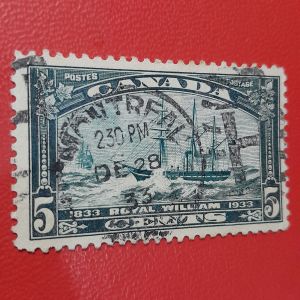 Prangko Kanada klasik Koleksi Kuno 5 Cents Tahun 1933 USED