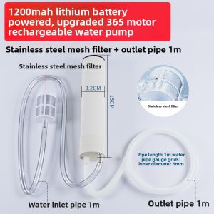 Battery Powered Drain Cleaner Water Absorbing Pipe Pump Rechargeable Kitchen Cooking Tool Sewer Drainage System