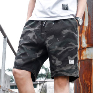 Nam Mùa Hè Họa Tiết Rằn Ri Hàng Hóa Quần Short Quần Đùi Nguyên Chất Cotton Vải Bông Rộng Rãi Phù Hợp Với Đồ Đi Biển Thoải Mái Áo Khoác Ngoài Không Co Giãn Giữa Eo Thanh Niên Phổ Biến