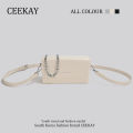 Ceekay กระเป๋าทรงสี่เหลี่ยมใบเล็กทรงกล่องดูแพงสำหรับฤดูร้อนกระเป๋าใบเล็กฮิตในคนกลุ่มหนึ่งใบเล็กกระเป๋าสะพายข้างสายโซ่แมทช์ลุคง่ายสำหรับผู้หญิง. 
