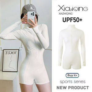 XIAZHIQING | Long Sleeve Flat Angle Womens Sun Protection Swimwear UPF50+ Wetsuit