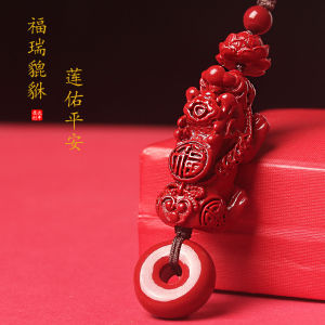 Lucky Keychain Large Size 2025 Snake Year Red Lotus Wealth Attracting Gourd Shape Safety Buckle Creative Gift Resin Material
