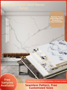 High Gloss Bamboo Wood Fiber Marble Imitation Wall Panels