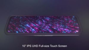 ThiEYE 4K Mirror Dash Cam - 10 Touch Screen Dual Front & Rear Cameras Night Vision Parking Monitor Reversing Aid Voice Control GPS