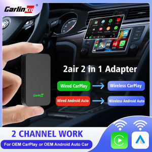 Carlinkit 5 2air Wireless CarPlay Android Auto Wireless Box 2in 1 Adapter 2-Channel Work Waze Spotify 5.8Ghz WiFi BT5.0 Siri GPS Carlinkit 5.0 Carlink 5.0 - Lazada