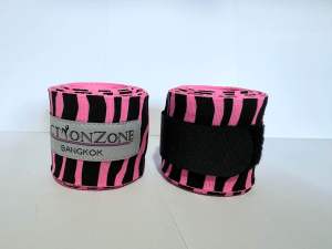 Action Zone Zebra and Leopard Print Design Elastic Hand Wraps for Boxing and Muay Thai 4.5 Meters