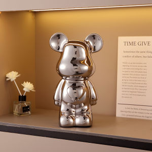 Luxurious Bear Figurine Home Decor New House High-End Living Room Wine Cabinet TV Cabinet Decorative Accessories Set Ceramic Material