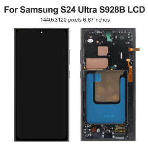 For Samsung S24 Ultra AMOLED LCD Display Frame Touch Screen Digitizer Assembly Replacement for S928 SM-S928B SM-S928U Display