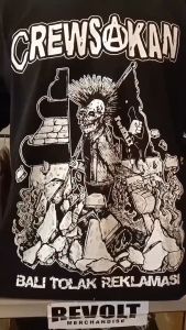 kaos CREWSAKAN (bali tolak reklamasi) T-shirt crewsakan kaos band kaos punk revolt merchandise