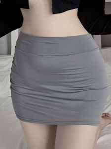 Váy Ngắn Ôm Vừa Vặn Không Có Lớp Lót Trong Suốt Cho Nữ Váy Ngắn Xếp Ly Polyester Quần Áo Làm Việc Mùa Hè 2023