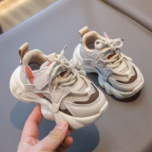 Childrens Sports Shoes Breathable Mesh Casual Dad Shoes Spring 2024 New Style for Boys And Girls Baby Shoes Lightweight Wear-resistant Rubber Sole