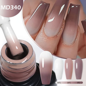 MSRUIOO 8ml Thermal Nail Gel Polish 3 Colors Changing Semi Permanent Soak Off UV/LED Nail Art Gel for Manicure Nail Supplies