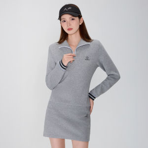 Áo quần chơi gôn mùa thu mới/đông cho nữ-dài tay nút áo phông có dây kéo ấm áp và thoải mái phong cách cao cấp vừa vặn thon gọn váy đồ thể thao giản dị cao ngoài trời chất lượng