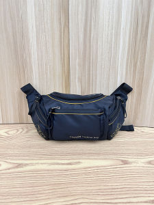 Large Capacity Canvas Waist Bag Multi-Functional Chest Bag Single Shoulder Backpack Crossbody Bag Waterproof Outdoor Casual Mens Bag