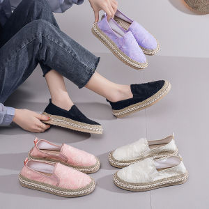 Beijing Old Town Canvas Shoes Womens Flat Bottom Breathable Casual Fishing Boat Shoes Spring Summer New Arrival Traditional Chinese Cloth Shoes