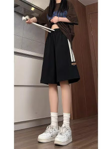 Quần Short Thể Thao Nữ Dáng Rộng Thoải Mái Mùa Hè 2025 Quần Dài Đến Đầu Gối Cỡ Lớn Cho Phụ Nữ Ngoại Cỡ Quần Ống Rộng