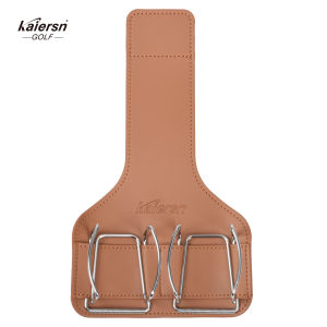 Kaiersn | PU Leather Golf Waist Bag with Dual Ball Clip Lightweight Portable Golf Pouch 3 Colors Available