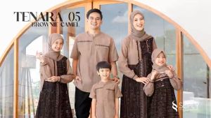 BAJU SARIMBIT KELUARGA 2025 TENARA 05 BROWNIE CAMEL BY SEPLY / SARIMBIT SEPLY TENARA SERIES 2025
