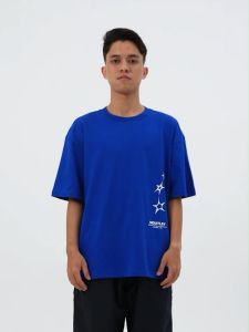 Moutley Oversized T-Shirt City Blue: Desain T-Shirt Casual & Bahan Nyaman
