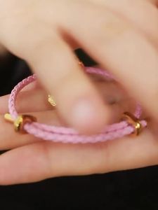 Wealthy Lucky Cat Charm Hard 24k Gold Bracelet