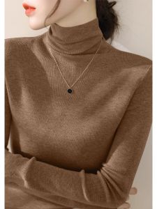 High Collar Stack Neck Sweater Womens Slim Innerwear Knitwear
