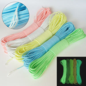Luminous Paracord 9 Core 4mm Outdoor Fluorescent Rope Noctilucence Survival Ropes Nylon Tent Cord Glow Parachute Cord Lanyard