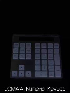 JOMAA | JOMAA USB Wireless Numeric Keypad with Screen Display Slient Click 2-in-1 Calculator Number Keypad for Phones Tablet Laptop