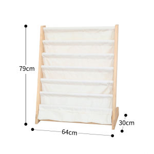 Children Wooden Bookshelf Easy Clean