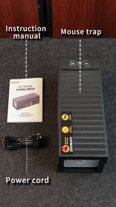 Electric Mouse Trap 1800V High Voltage Humane Rat Killer Rat Catcher Rodent Control for Home Warehouse Garden Type C Charging