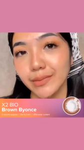 SOFTLENS X2 BIO BROWN BYONCE ( NORMAL S/D -10.00 ) 14.5mm