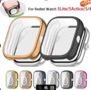 Screen Protector Case Soft TPU All-Around Protective Bumper Cover Shell for Redmi Watch 5 Lite/5 Active Case for Redmi Watch 4/5