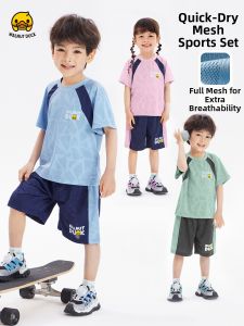 Lomitoo | Bộ Quần Short và Áo Thun Thể Thao Thông Khí Cho Trẻ Em