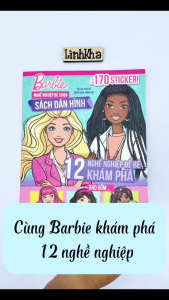 Barbie nghề nghiệp bé chọn - 12 nghề nghiệp để bé khám phá - sách dán hình với hơn 170 sticker! Tân Việt