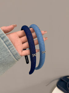 Mũ Lưỡi Trai Denim Cổ Điển Có Nơ Bướm Cho Nữ Mũ Lưỡi Trai Ép Tóc Thanh Lịch Mũ Lưỡi Trai Thời Trang Thu Đông Mới MichuGo