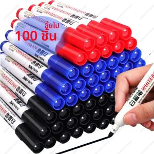 100-1pcs Erasable Whiteboard MARKER ปากกากระดานดํา MARKER การสอนชอล์กสําหรับแก้วเซรามิคสํานักงานโรงเรียน Art MARKER เครื่องเขียน