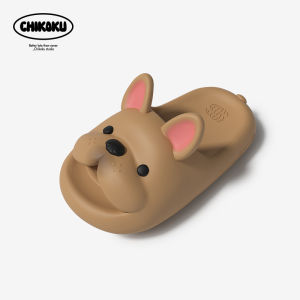 chikoku | Cute French Bulldog Slippers Soft Non-slip Thick Soles